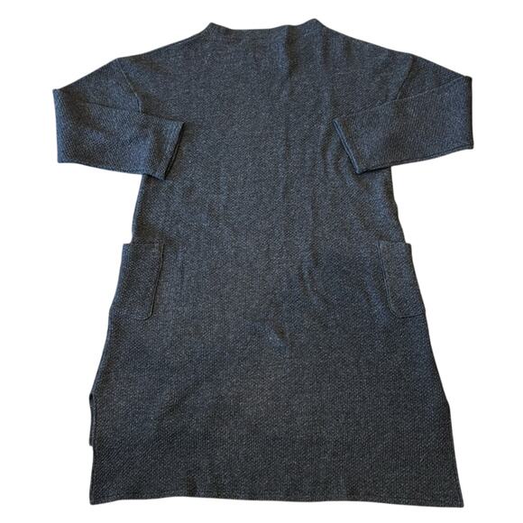 V Room Women's Hi Lo Sweater Midi Dress Charcoal Gray Size L - Picture 2 of 8